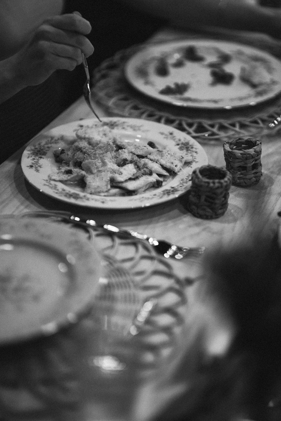 Plates of fresh ravioli on the table at Pasta Packs